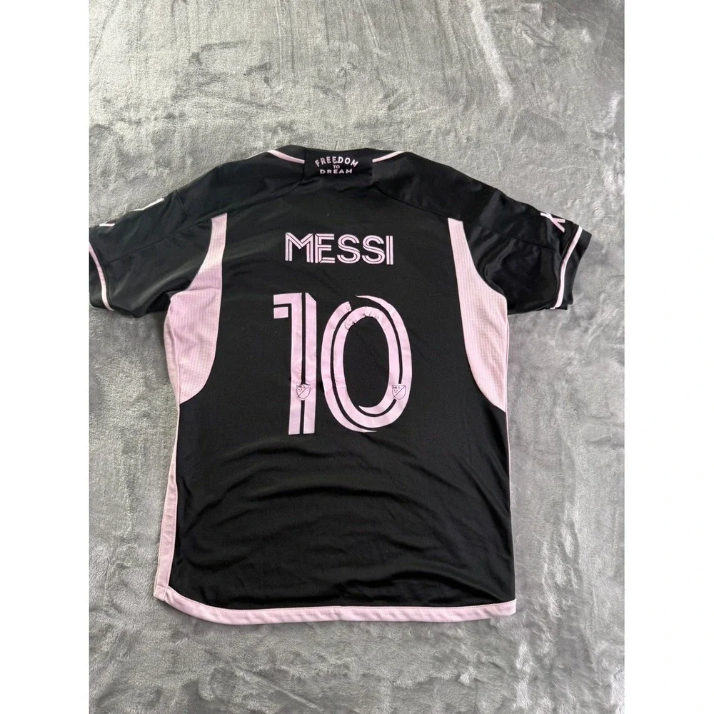 adidas Inter Miami CF 2023 Away Messi 10 Unisex Jersey Size 14 Black Polyester